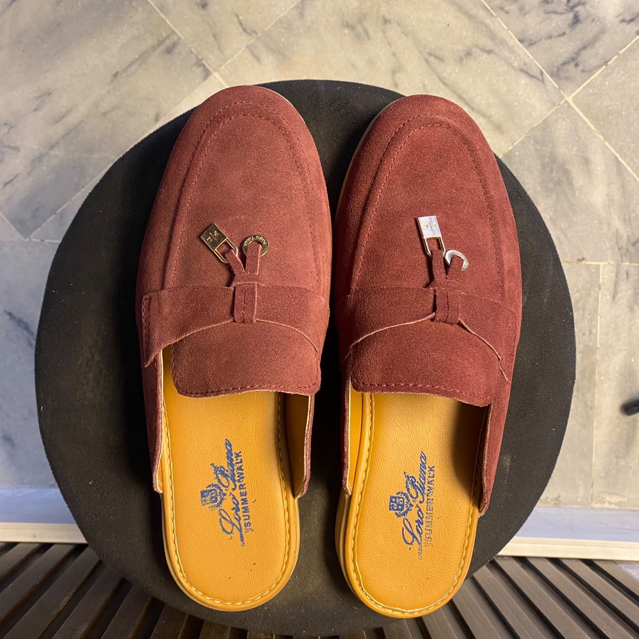 Suede Backless Loafers