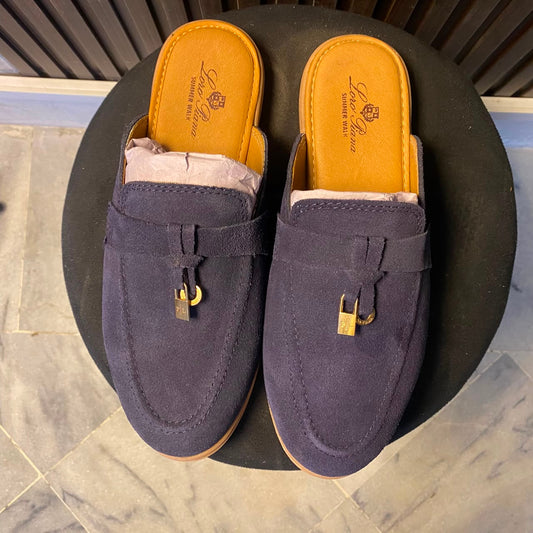 Suede Backless  Loafers