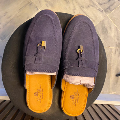 Suede Backless  Loafers