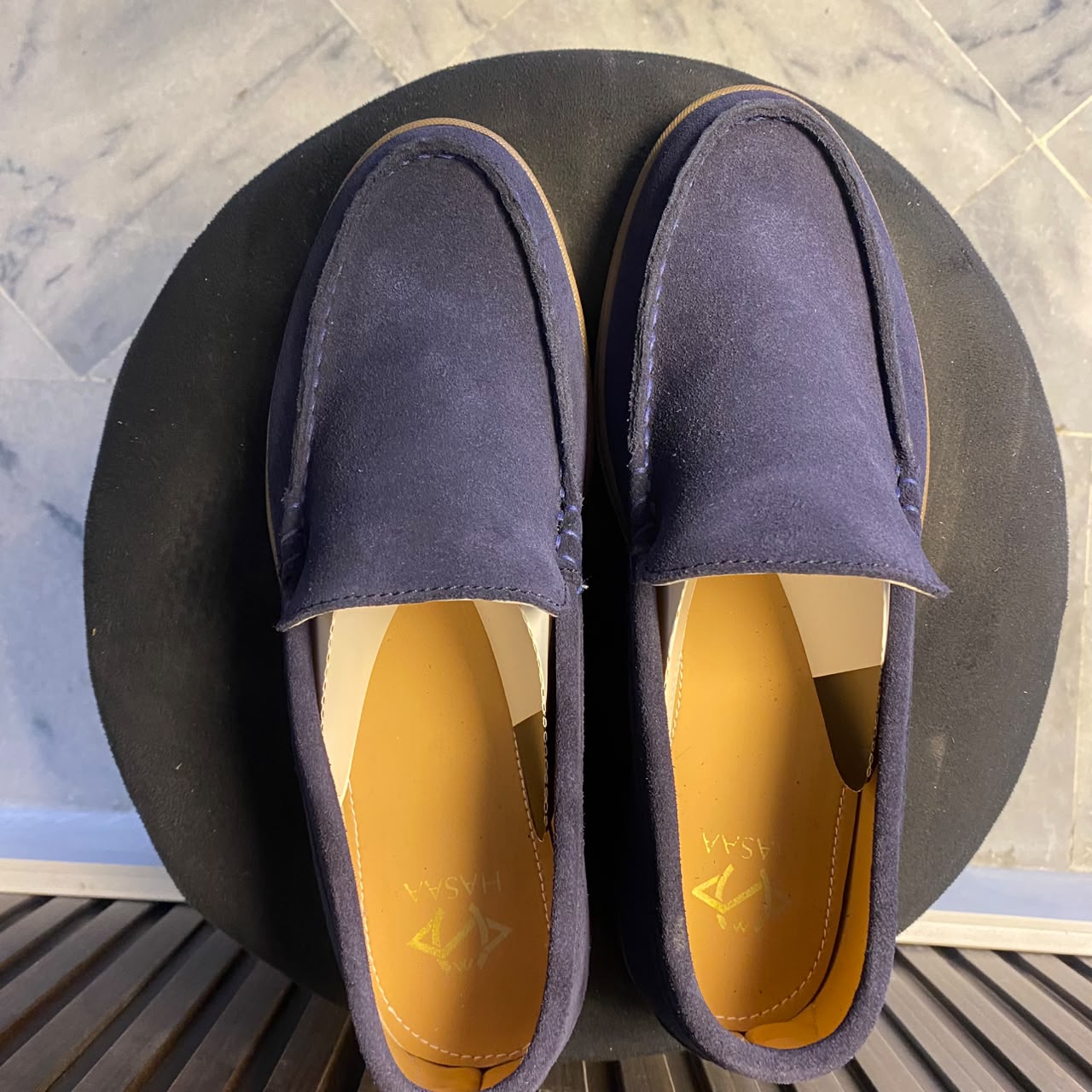 Sand Suede Loafer > NAvy Blue