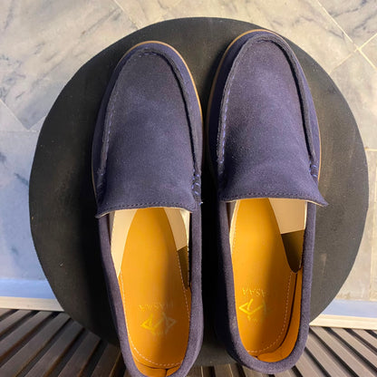 Sand Suede Loafer > NAvy Blue