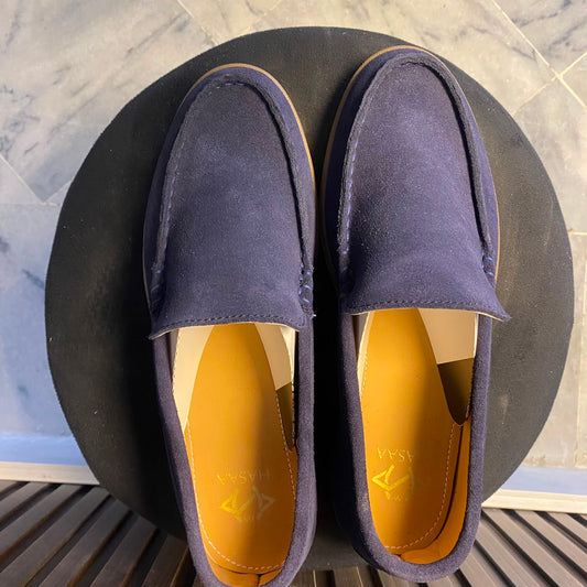 Sand Suede Loafer > NAvy Blue
