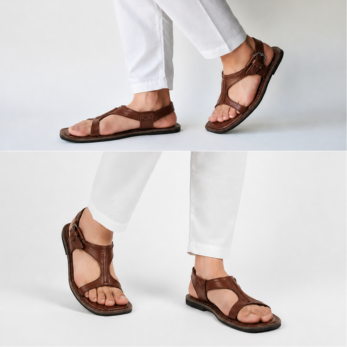 Handmade pure leather panjedar for Men