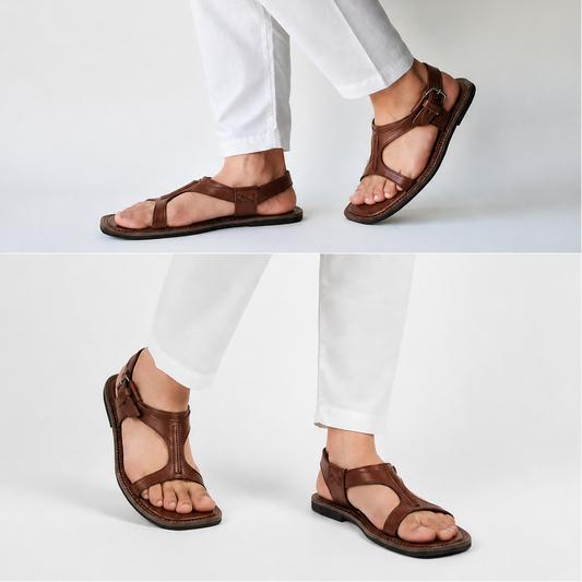 Handmade pure leather panjedar for Men