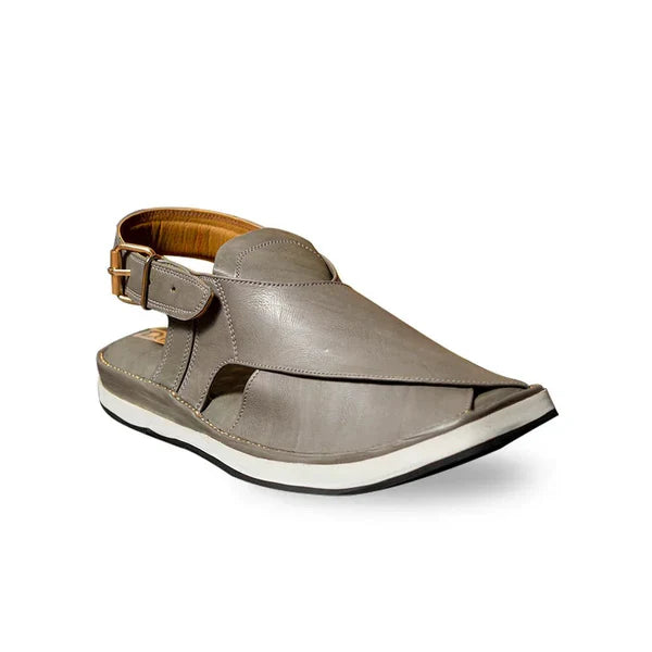Grey Kaptaan Chappal – Pure Leather